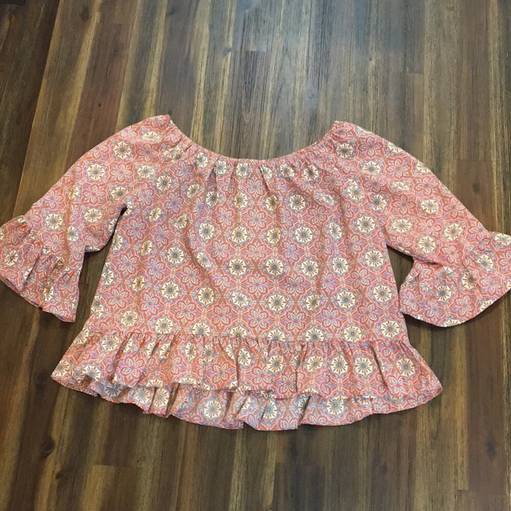 Sanctuary boho cropped bell ruffle sleeves